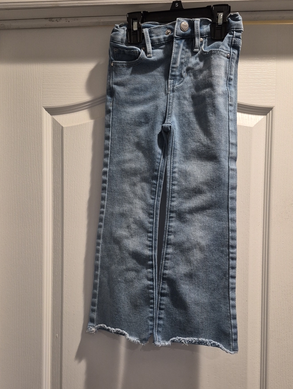 Kids YMI Light Blue Flare Jeans with Frayed Hem